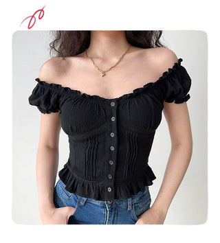 ruffled waist top
