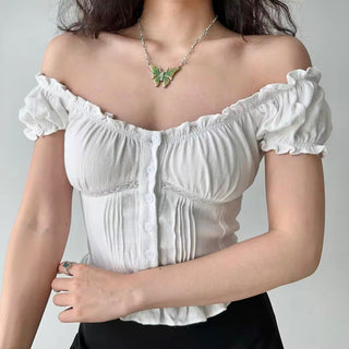 ruffled waist top