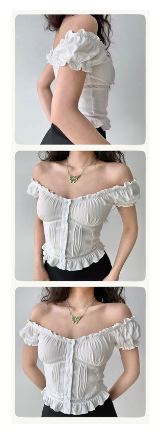 ruffled waist top
