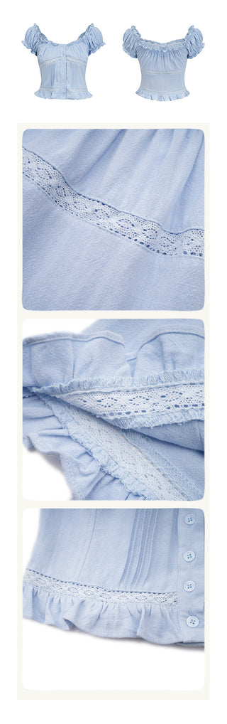 ruffled waist top