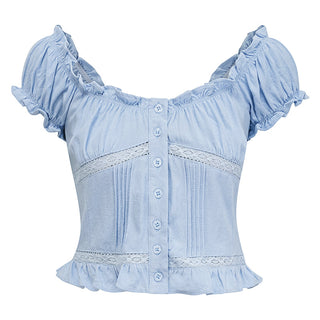 ruffled waist top