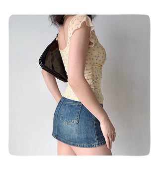 gauzy V-neck