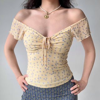 gauzy V-neck
