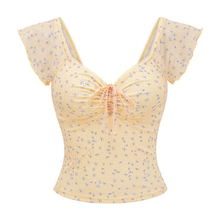 gauzy V-neck