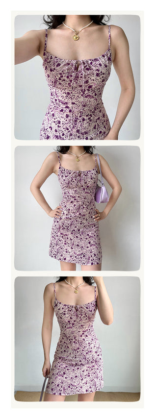 purple floral dress
