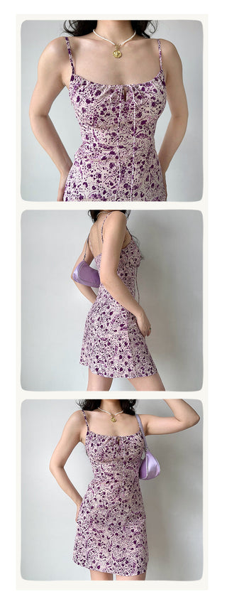 purple floral dress