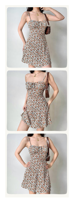 floral suspender skirt