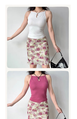 ruffled hip skirt