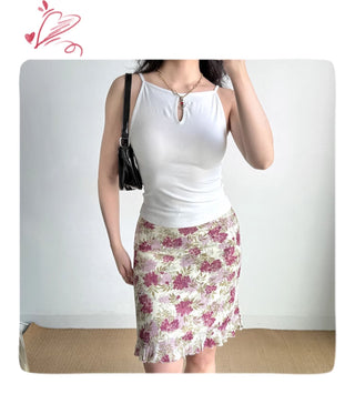 ruffled hip skirt