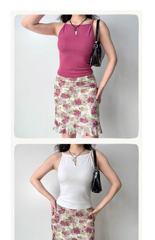 ruffled hip skirt