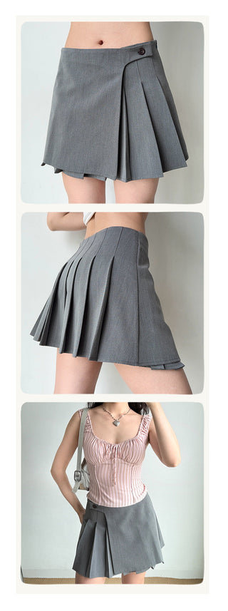 asymmetric pleated skirt