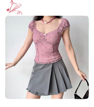 asymmetric pleated skirt
