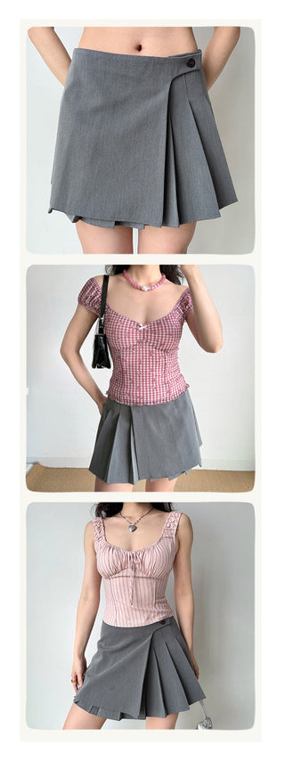 asymmetric pleated skirt