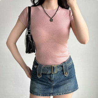 Slim fit round neck sweater