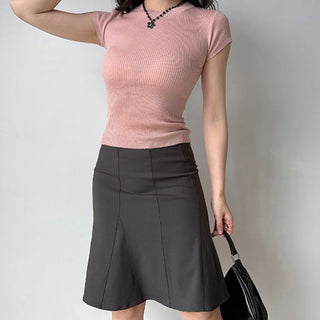 Slim fit round neck sweater