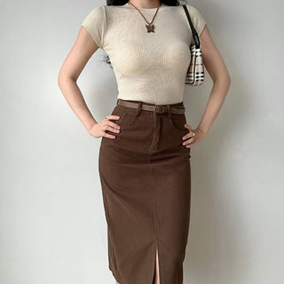 Slim fit round neck sweater