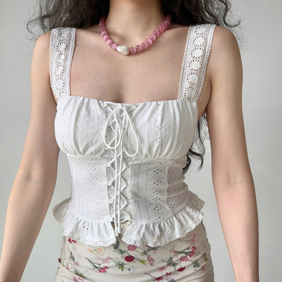 Strap design camisole strap crop top