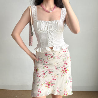 Strap design camisole strap crop top