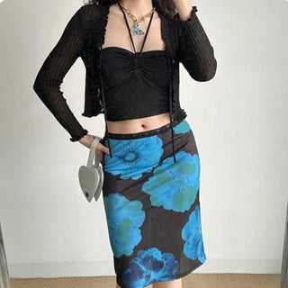 Hollowed-out semi transparent lace cardiagn