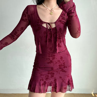 Embroidered Two-piece Set Dress