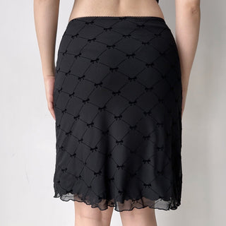 Slim waist mesh skirt