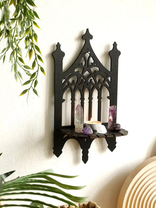 Gothic Wooden Arch Shelf