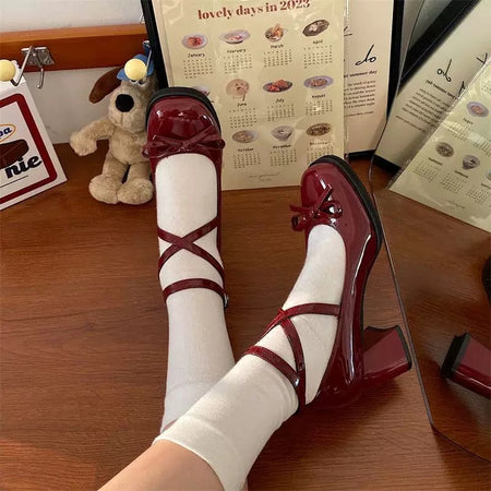 Red Mary Jane Heels
