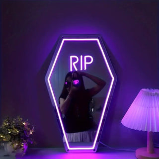 Coffin Neon Mirror Sign