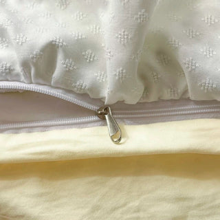 Green and Cream Ruffle Bedding Set