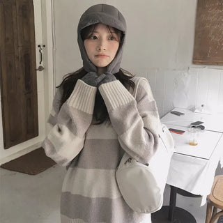 Winter striped knit