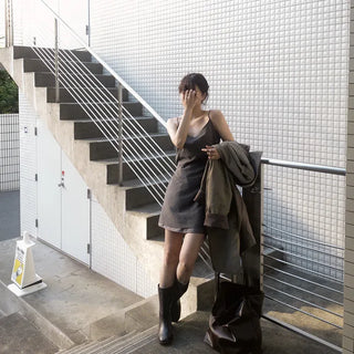 Matte layered dress