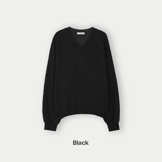 (6 colors) Slim Slit Pattern V-Neck Sweatshirt