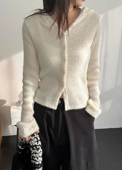 hairy hoody cardigan (3c)