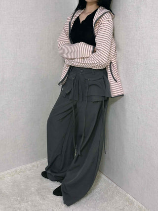 Techwear Cargo Belted Loose Fit Slacks
