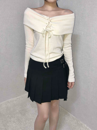 Asymmetrical Shirred Wrap Pleated Mini Skirt