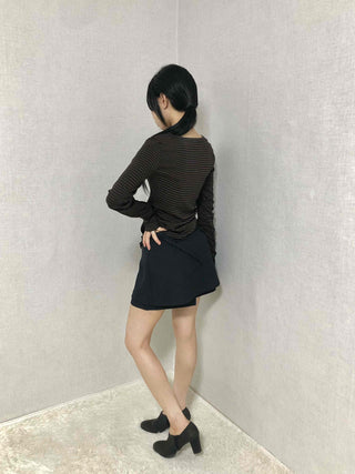 Soft Stripe Collar Slim Fit Long Sleeve T-shirt