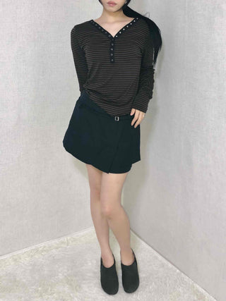 Minimal A-line Shorts with Metal Ring Accent