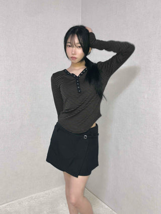 Minimal A-line Shorts with Metal Ring Accent