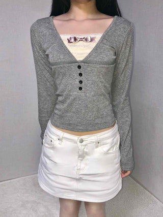 Glossy Satin Stitch Point High-Waisted Mini Skirt