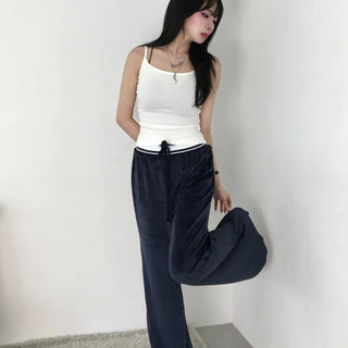 Cheno Low-rise Velour Velvet Pants