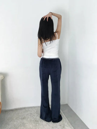 Cheno Low-rise Velour Velvet Pants