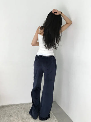 Cheno Low-rise Velour Velvet Pants