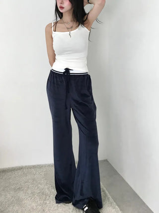 Cheno Low-rise Velour Velvet Pants