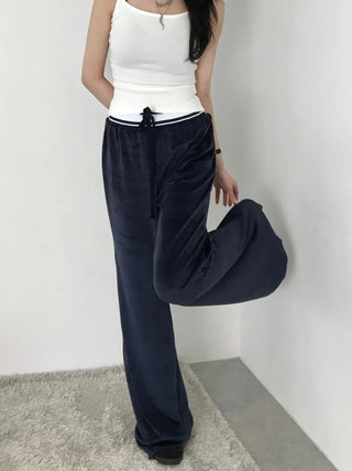 Cheno Low-rise Velour Velvet Pants