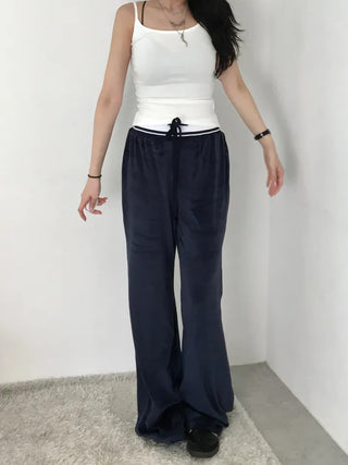 Cheno Low-rise Velour Velvet Pants