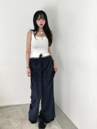 Cheno Low-rise Velour Velvet Pants