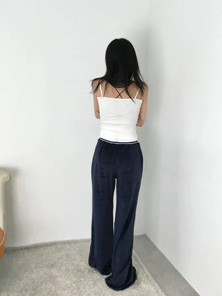 Cheno Low-rise Velour Velvet Pants