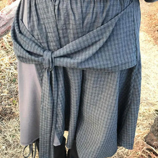 Pocket Detail Elastic Waist A-Line Midi Skirt