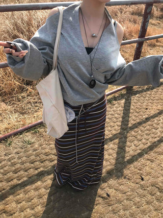Soft Cotton Drop Shoulder Boxy Fit Round Neck Sweatshirt