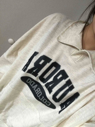 Vintage Lettering Loose Fit Oversized Sweatshirt